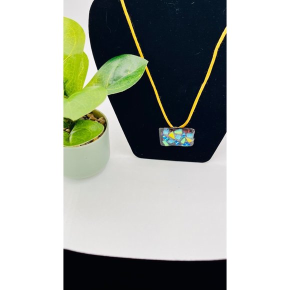 Killer Design  Fused Glass Graphic Pendant /  Pin | NWT - Picture 2 of 7